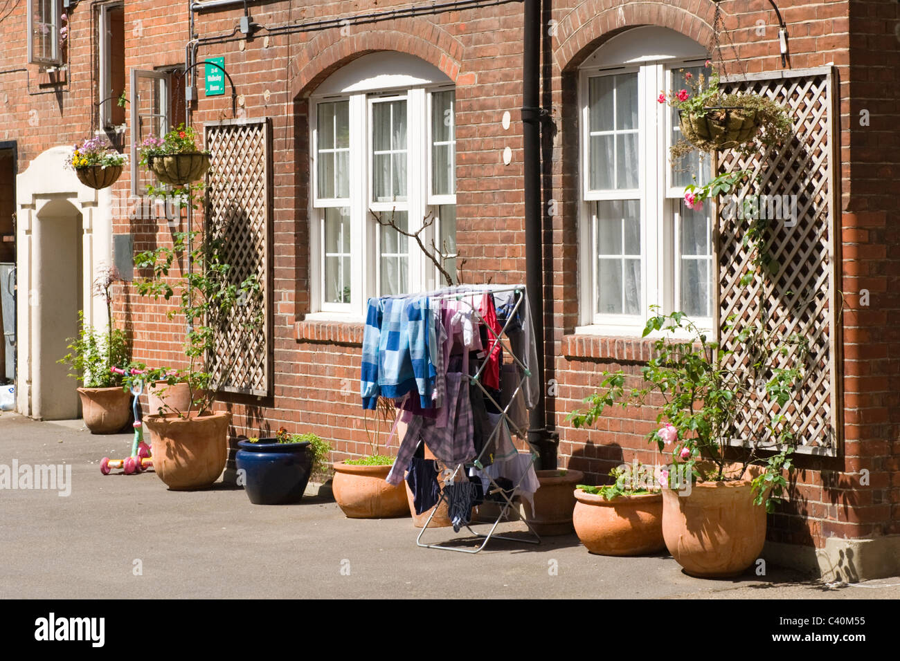 London , Kings Cross , Wellesley Buildings or House courtyard or back