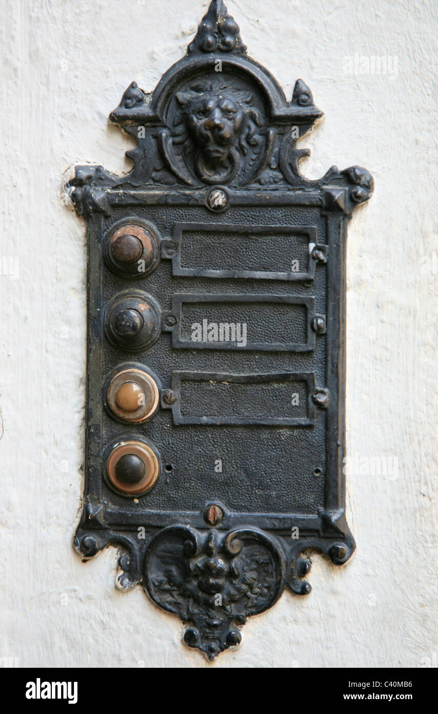 Gothic style doorbell Stock Photo