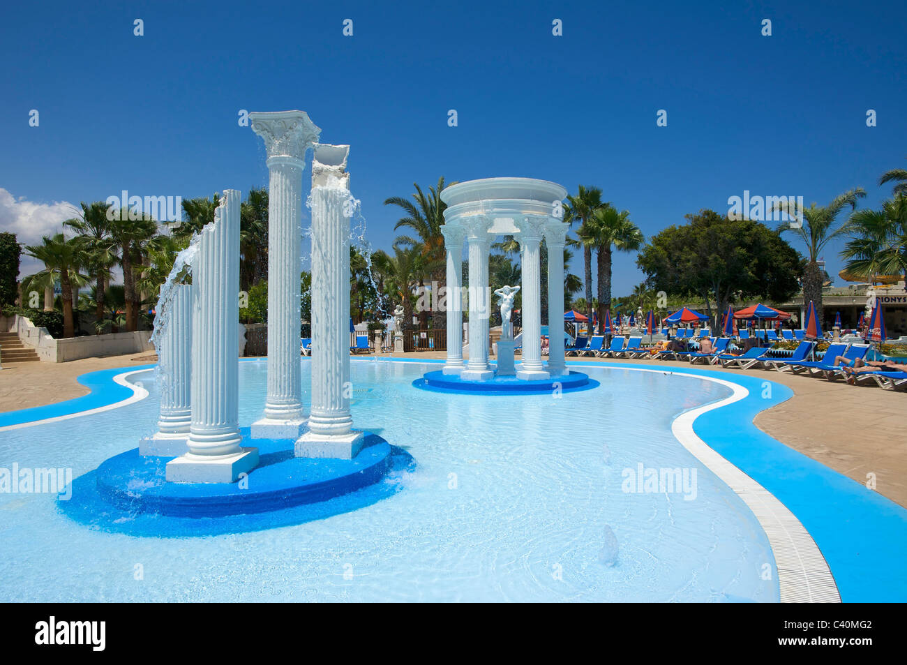 South Cyprus, Cyprus, Europe, island, isle, Mediterranean  Sea, Europe, European, Waterworld, water park, leisure park, amusemen Stock Photo