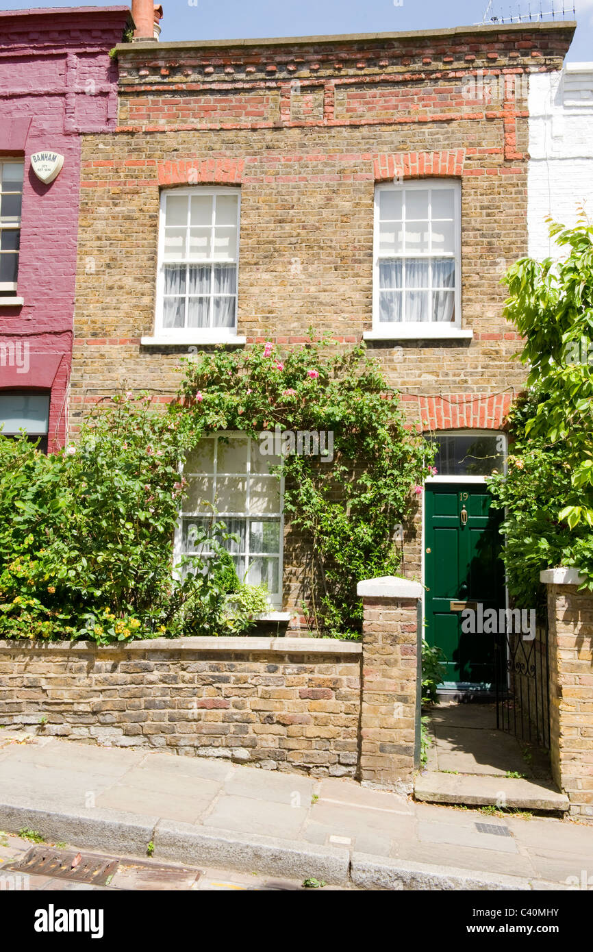 London , Hampstead Village , Back Lane typical terraced