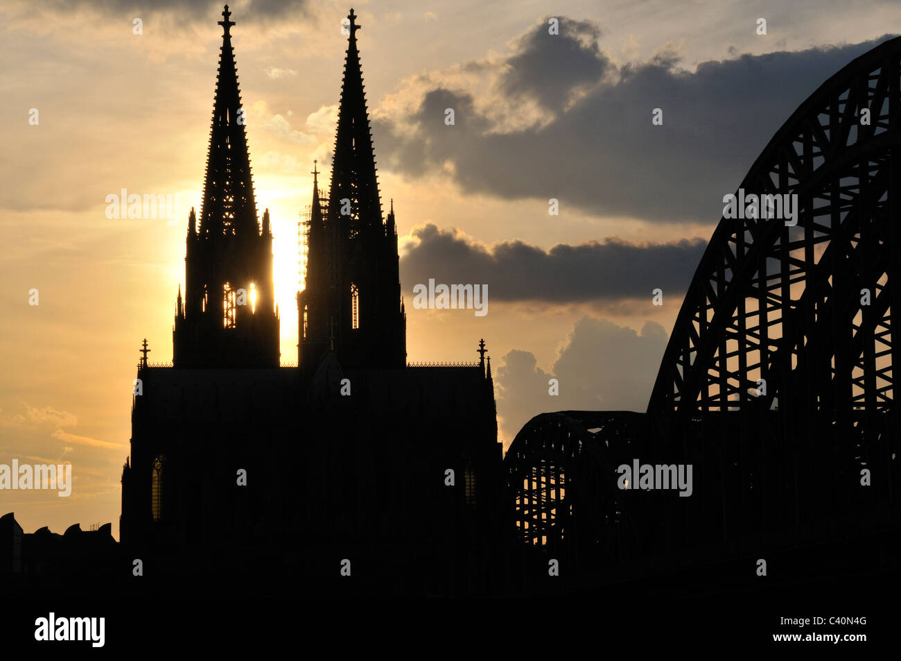 Dusk, evening mood, Christianity, Germany, cathedral, dome, Europe, cathedral, religion, UNESCO, world cultural heritage Stock Photo