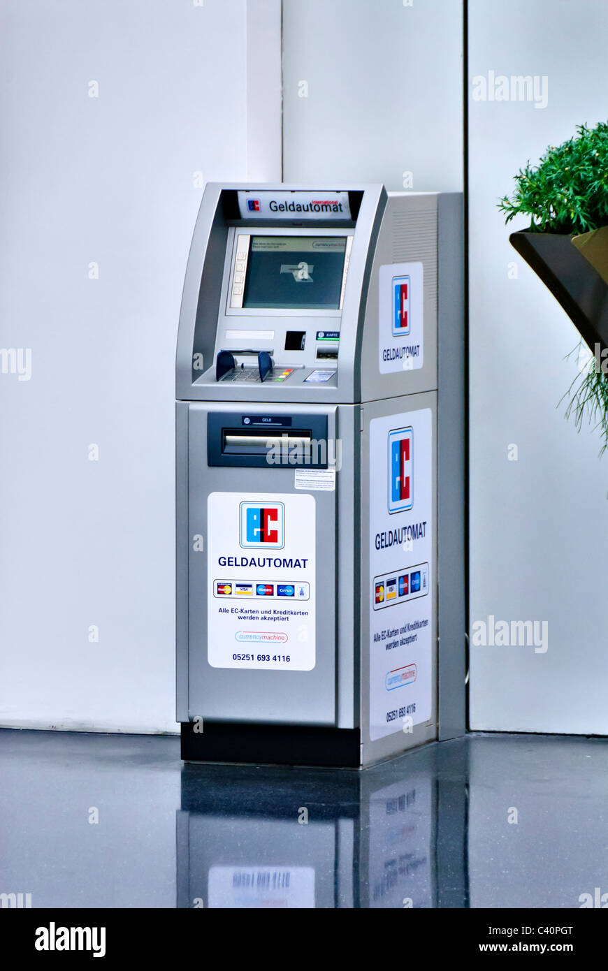 ATM cash point machine in MyZeil shopping center Frankfurt, Germany Stock Photo