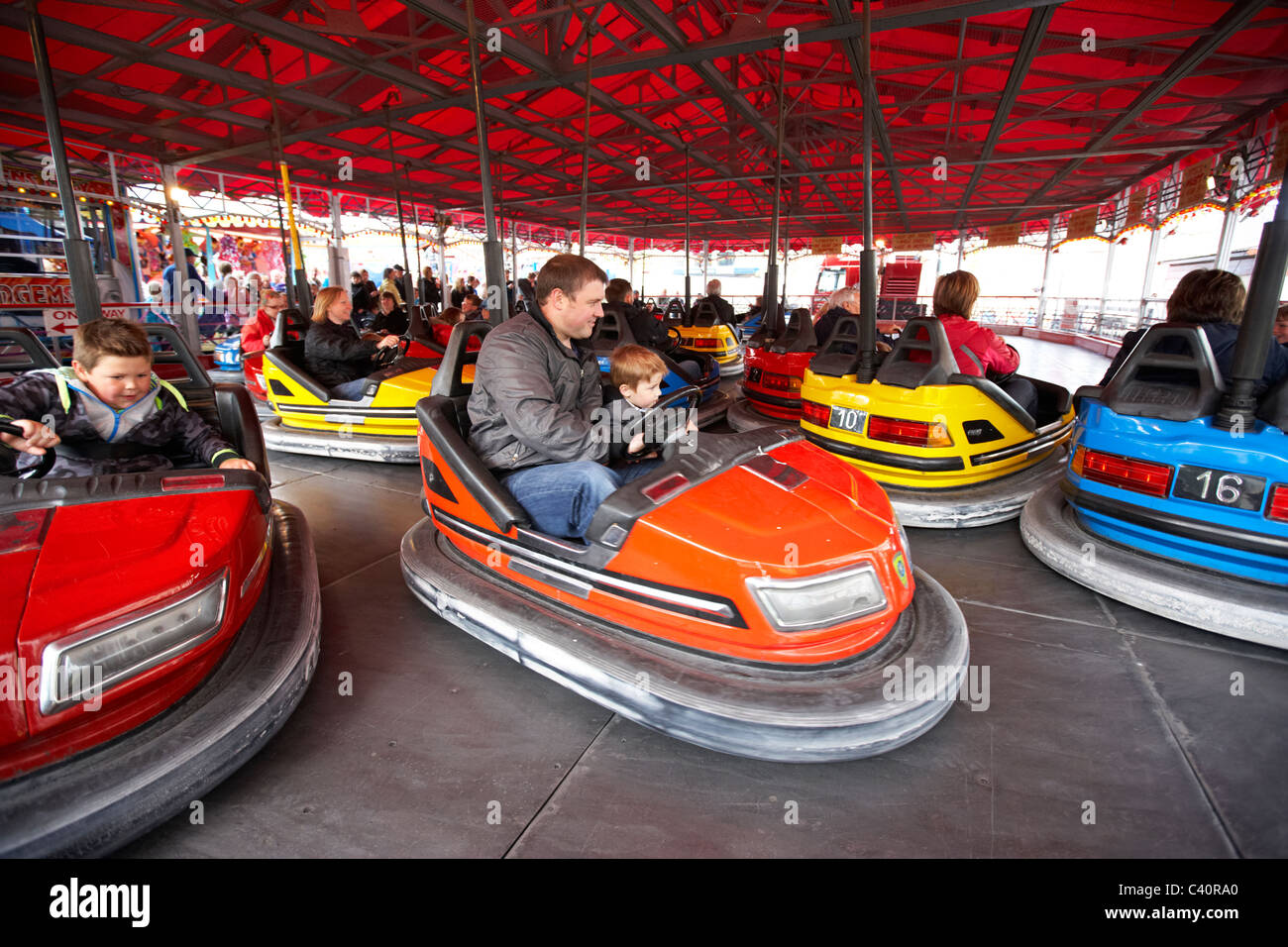 Fairground Bumper Cars Stock Photos & Fairground Bumper Cars Stock