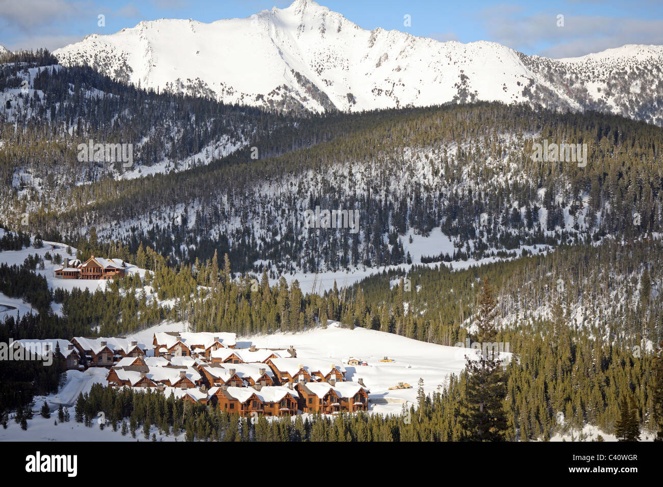 Chalets at Big Sky Montana, one of North America's biggest ski resorts