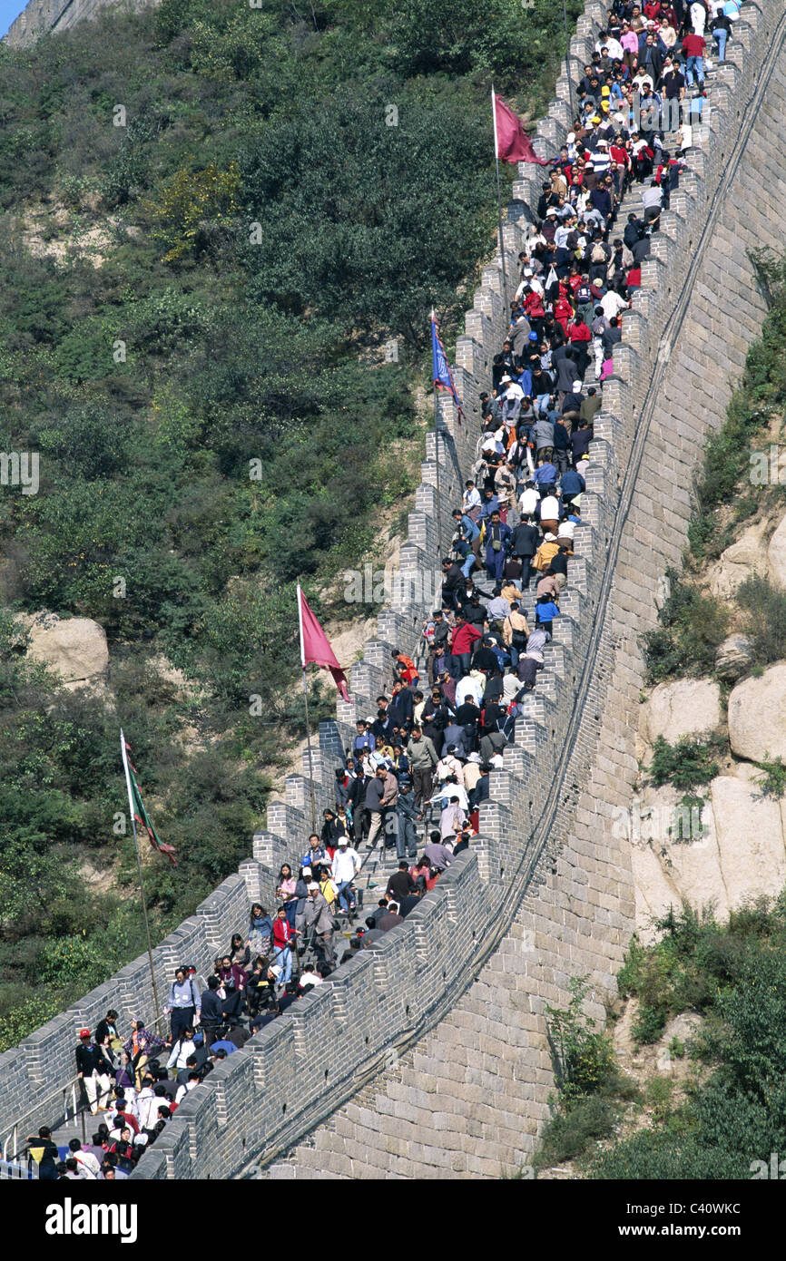 Asia, Beijing, Peking, China, Crowds, Great, Great Wall Of China, Great 