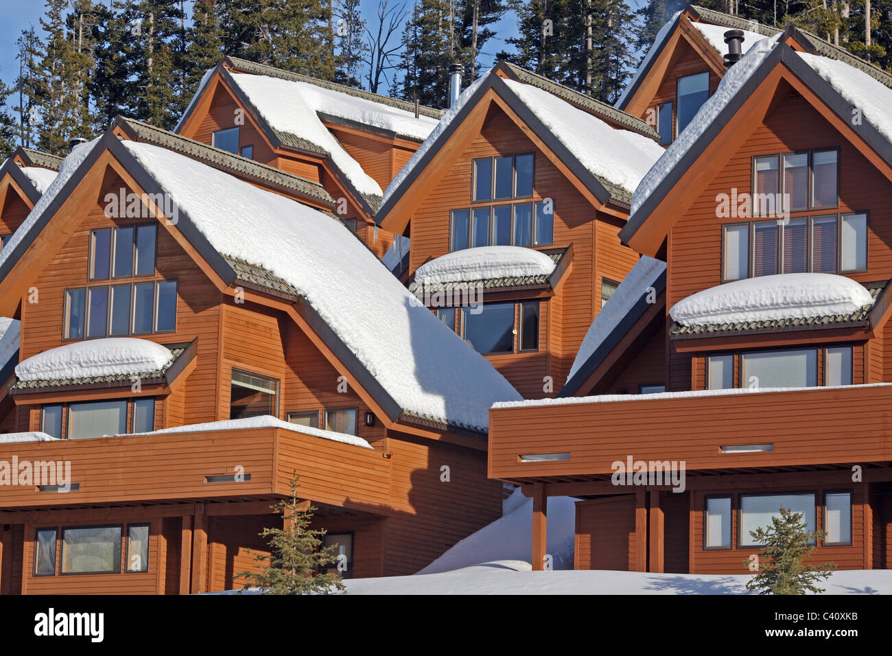 Chalets at Big Sky Montana, one of North America's biggest ski resorts