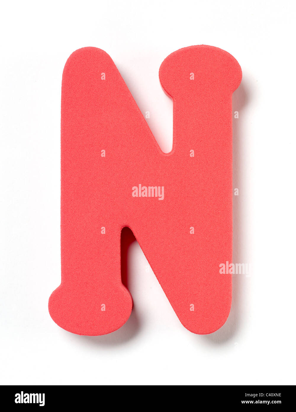 Foam letter N Stock Photo