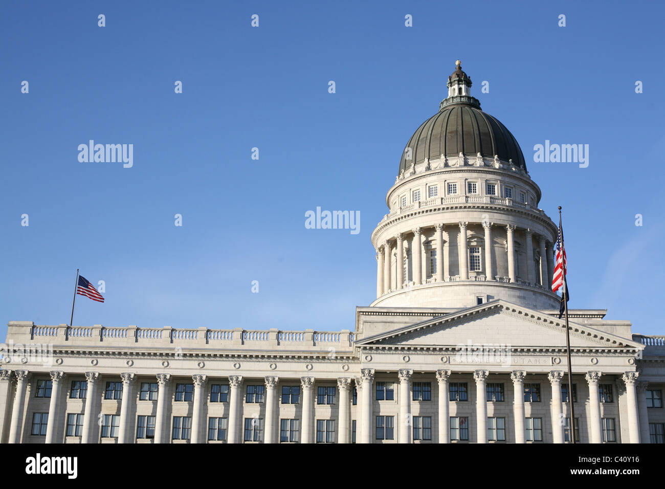 Utah State Capital building on Capital Hill Stock Photo
