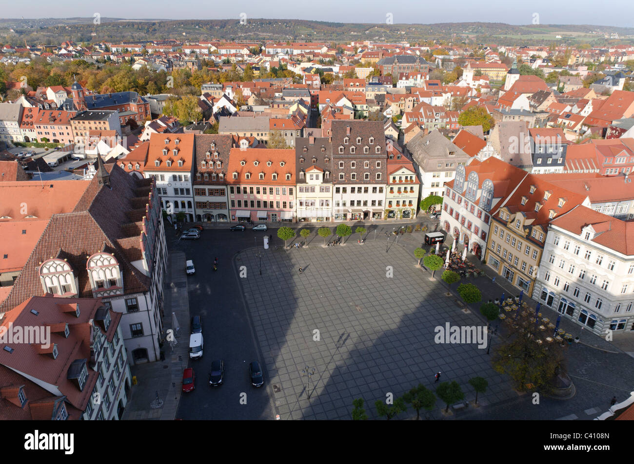 Architecture, outside, view, view, building, FRG, federal republic, roof, German, Germany, outdoors, outside, plan view, Europea Stock Photo