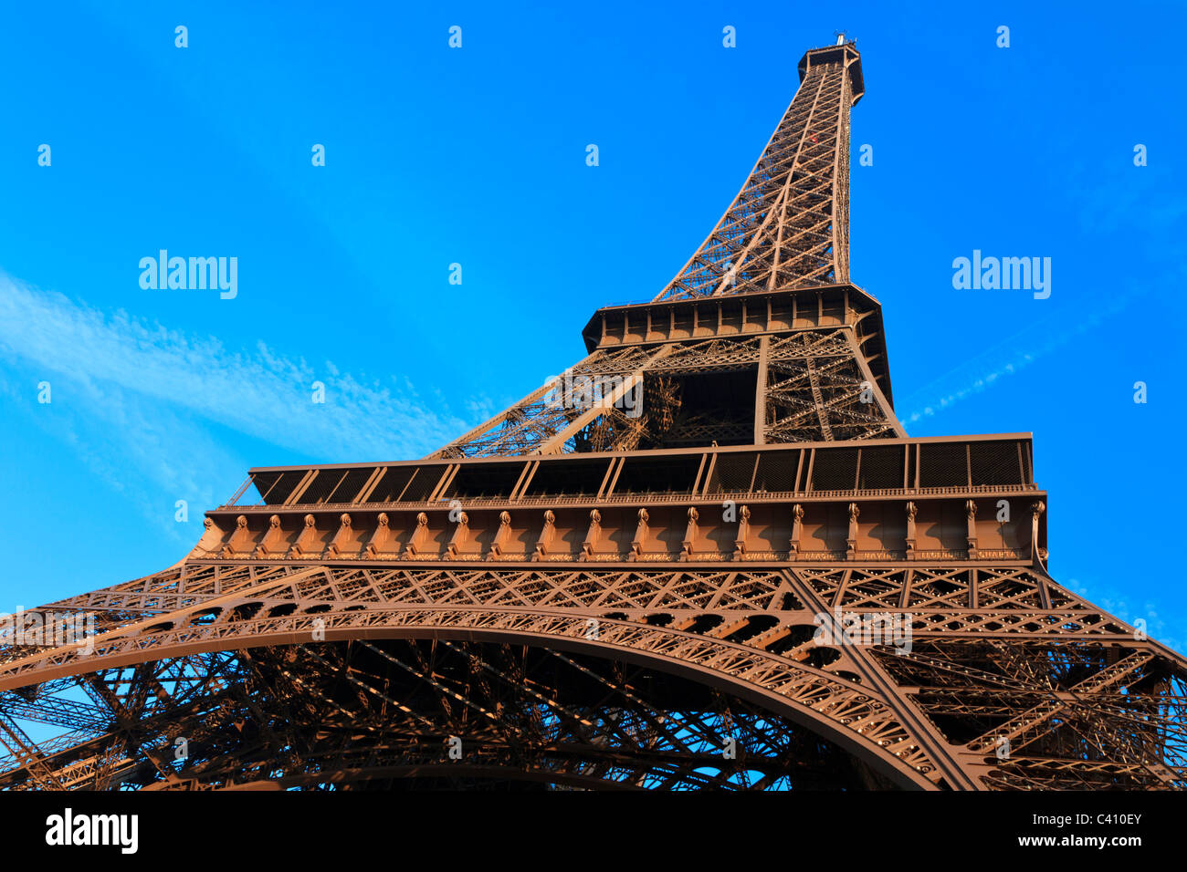 Eiffel Tower up close. Paris, France Stock Photo