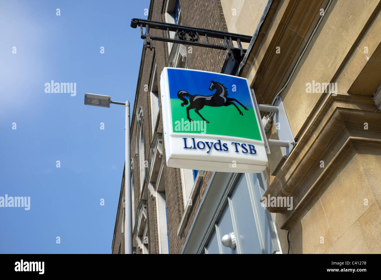 lloyds TSB bank sign outside the branch Stock Photo