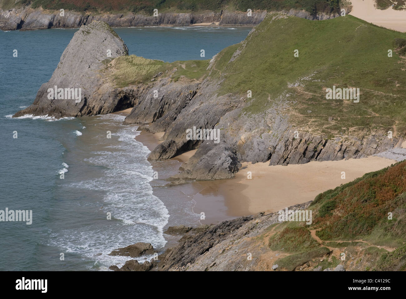 Pobbles beach at Southgate on the Gower peninsular, West Glamorgan, Wales Stock Photo