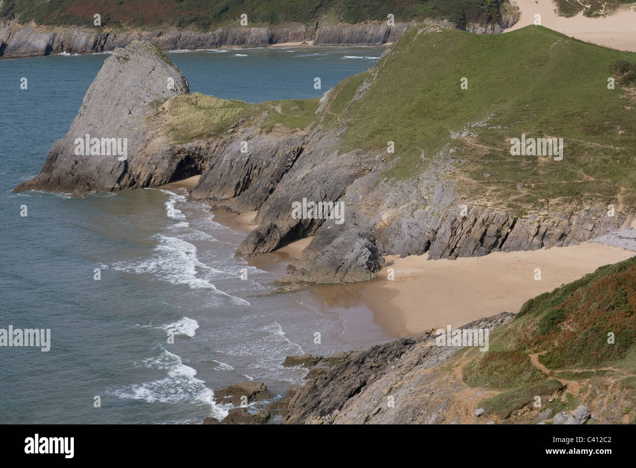 Pobbles Beach at Southgate, Gower, West Glamorgan, Wales Stock Photo