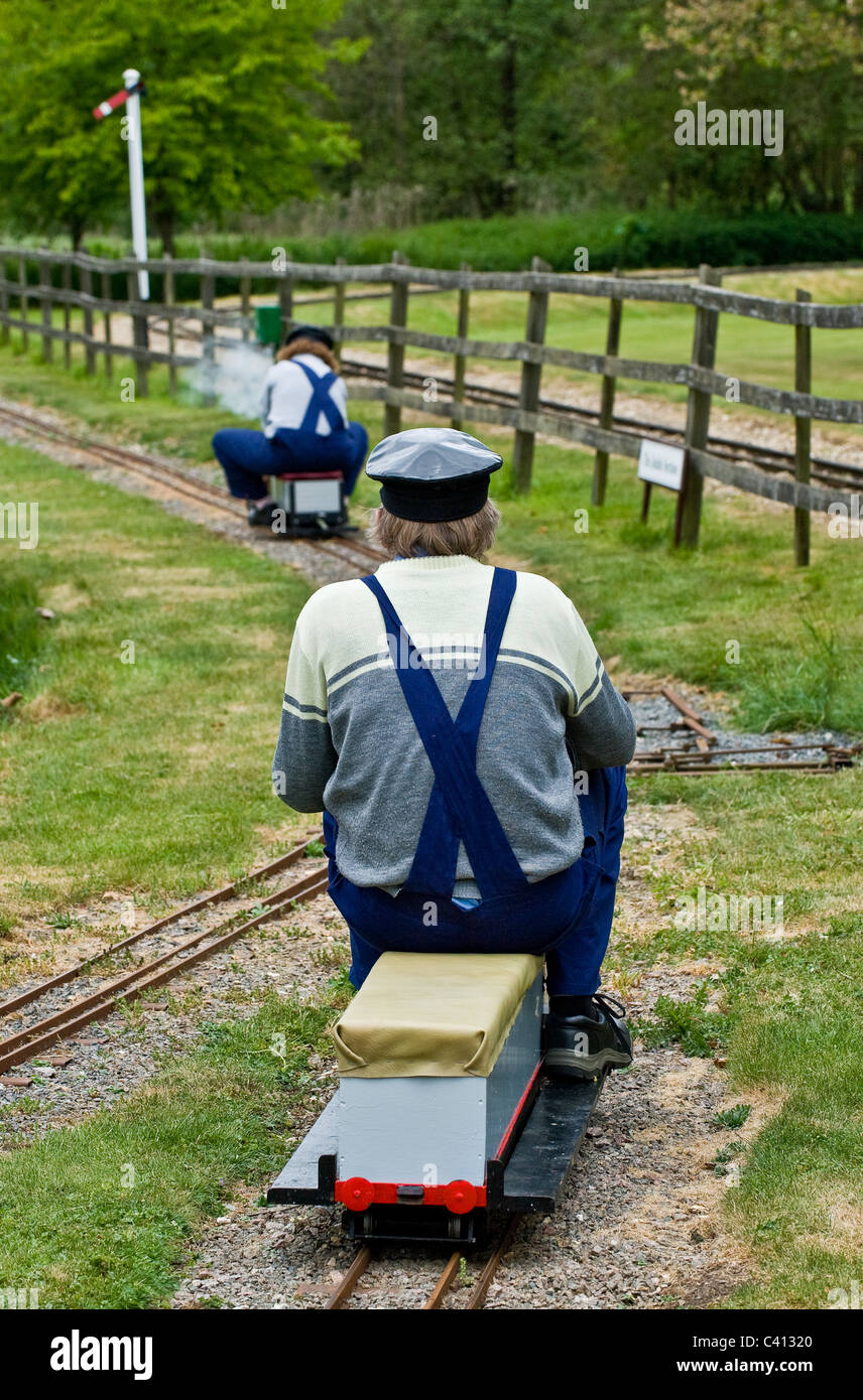 Riding a miniature railway hi-res stock photography and images - Alamy