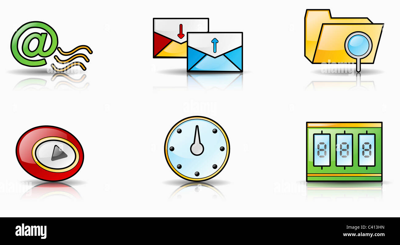 various types of application icons Stock Photo - Alamy
