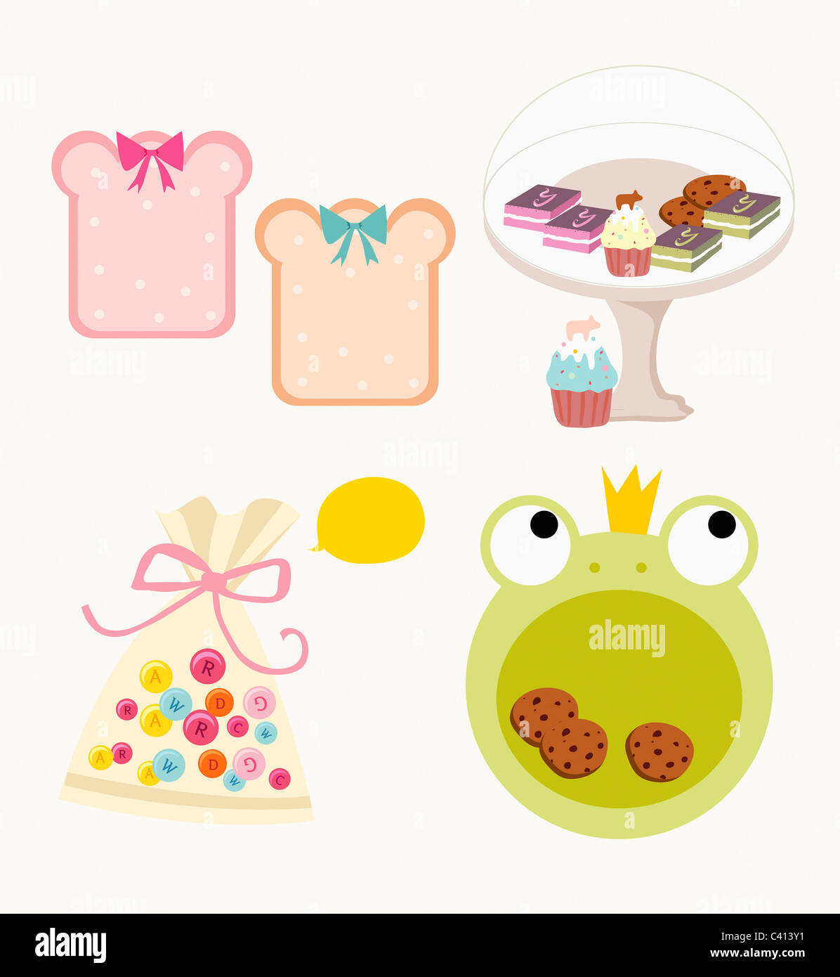 various types of sticker icons Stock Photo Alamy