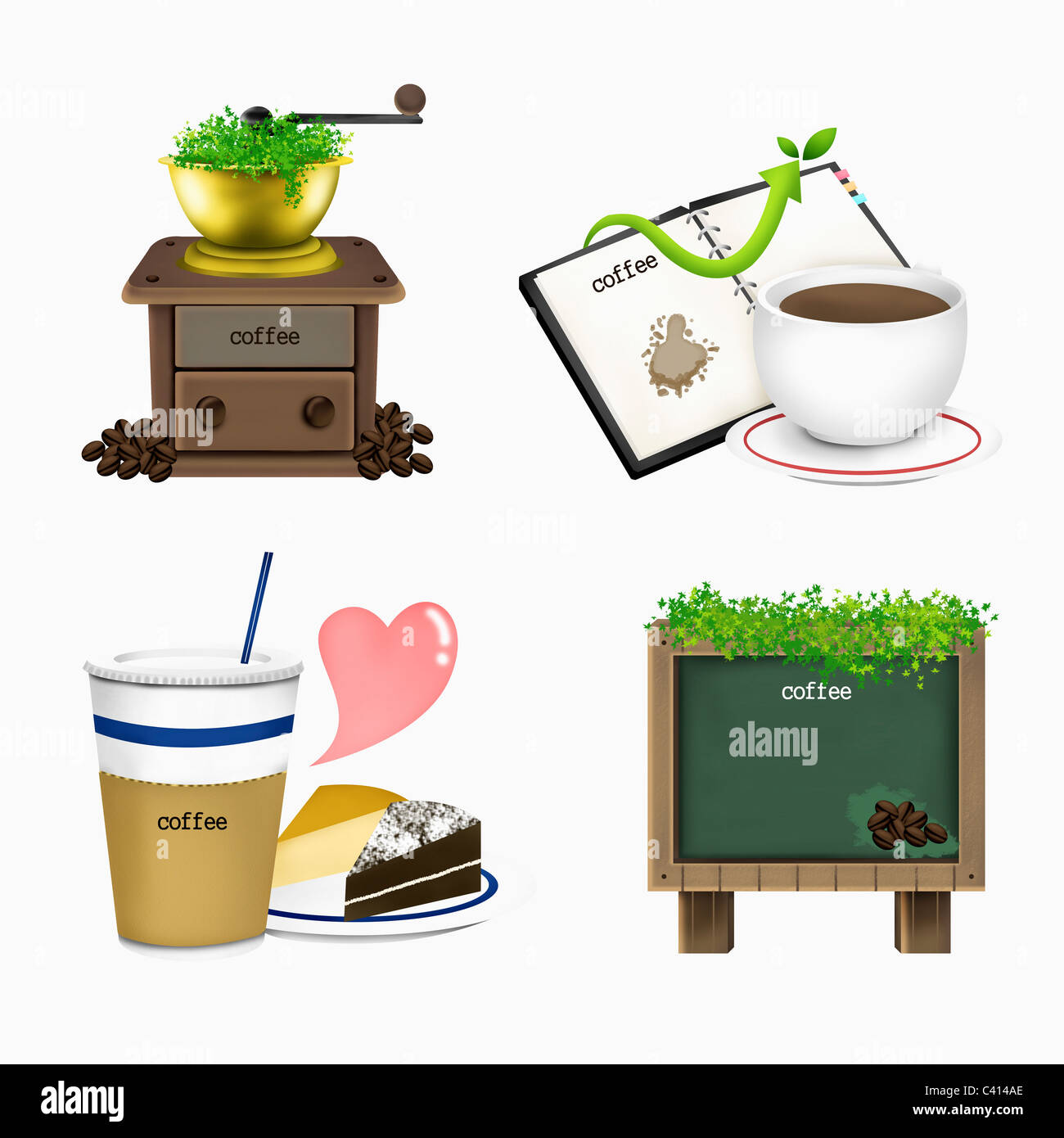 props of coffeeshop Stock Photo - Alamy