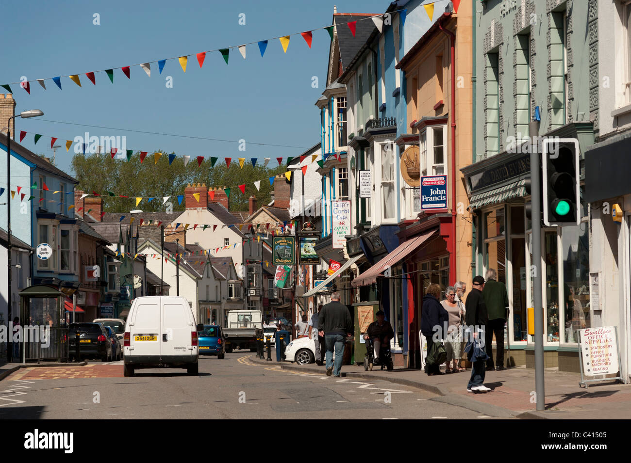 Cardigan town centre, Ceredigion Wales UK Stock Photo - Alamy