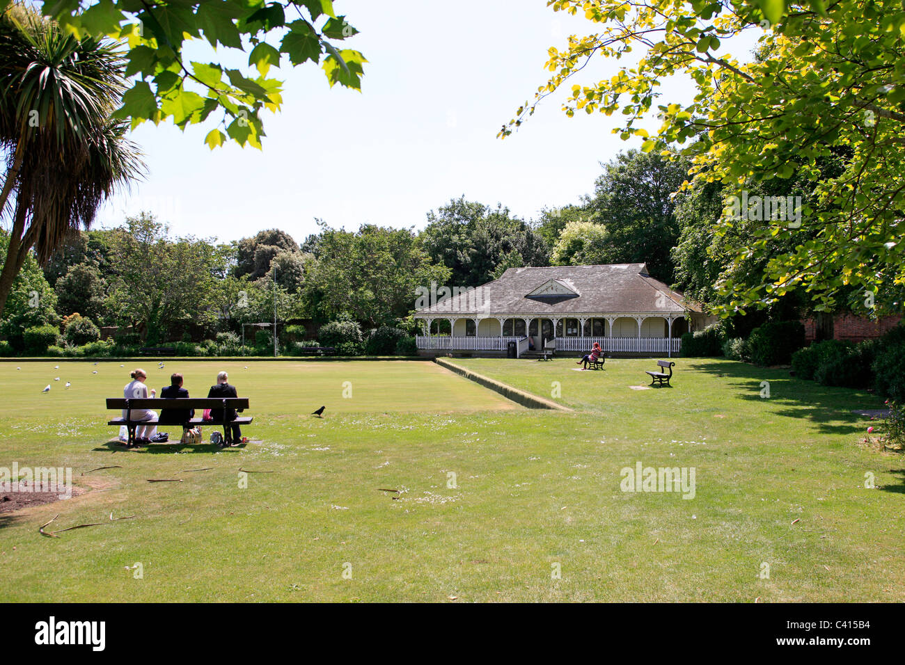 The Christchurch Bowling club Pavillion Dorset Stock Photo Alamy