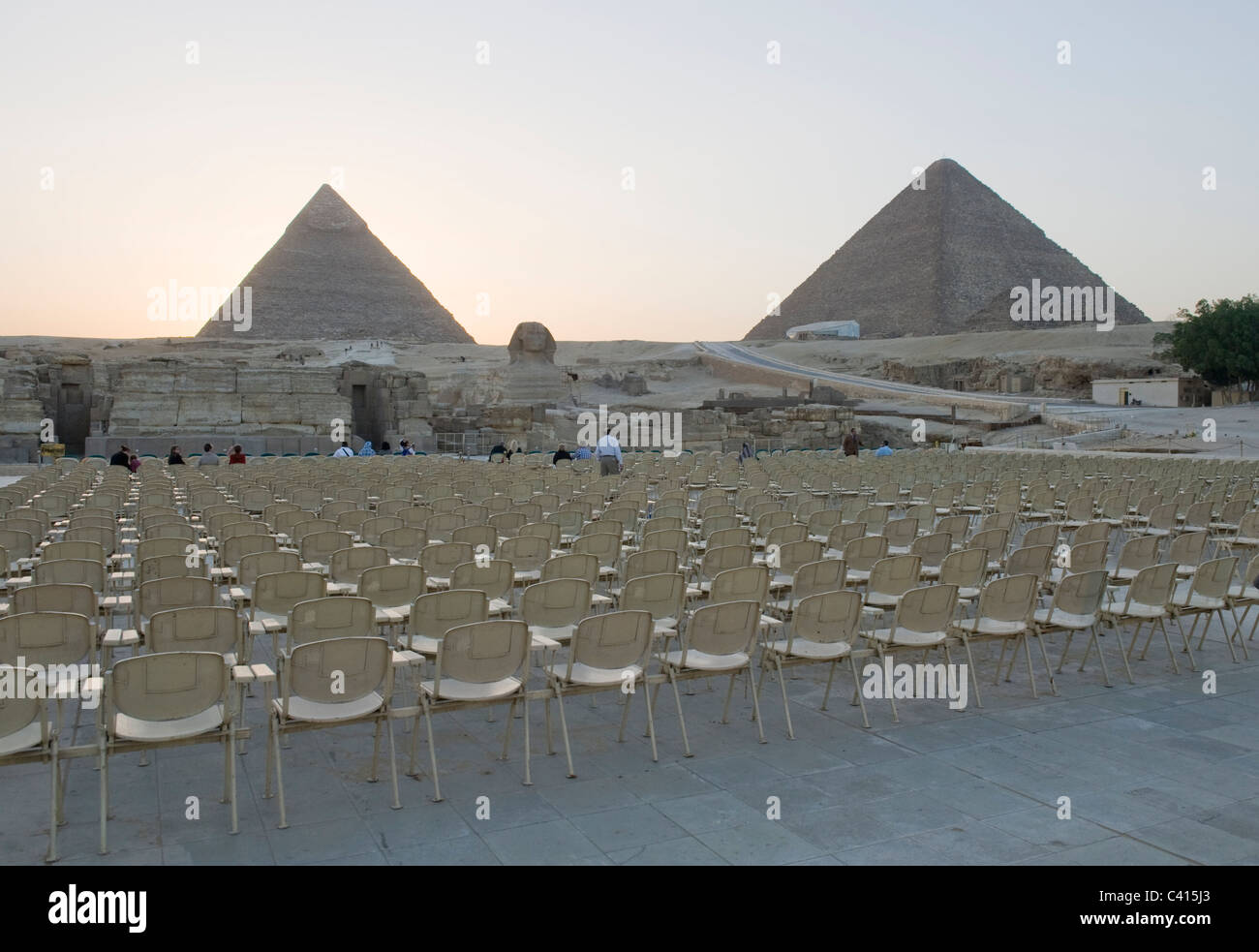 Light and sound show great pyramids sphinx giza hi-res stock ...