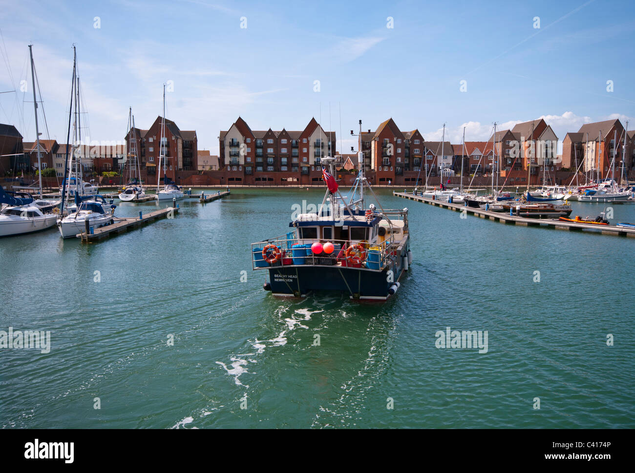Commercial Fishing Boat Sovereign Harbour Marina Eastbourne East Sussex