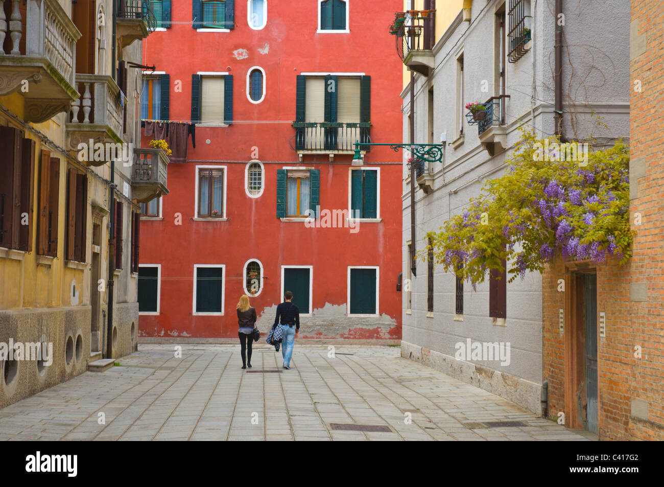 Quartiere Sant Elena in Castello district Venice Italy Europe Stock ...
