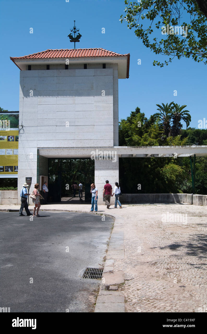Parque Eduardo VII, in the entrance of the Greenhouse Gardens, Estufa Fria, Lisbon, Portugal Stock Photo
