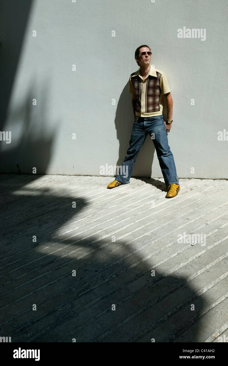 Full length portrait of Paulo Furtado, aka Legendary Tigerman, with ...