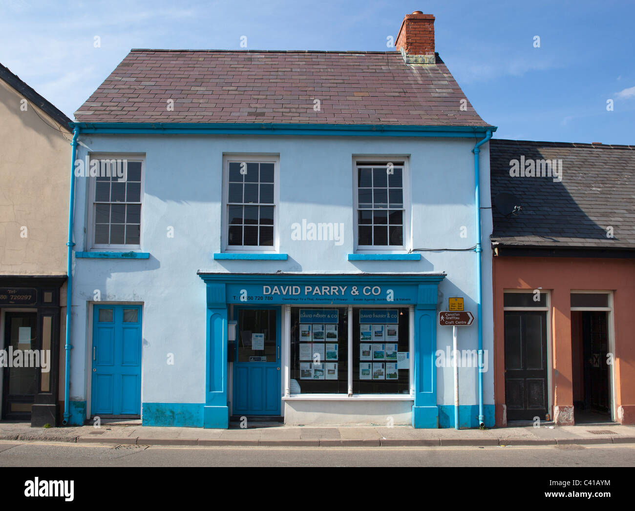 David Parry and Co Estate Agents Llandovery South Wales Stock Photo Alamy