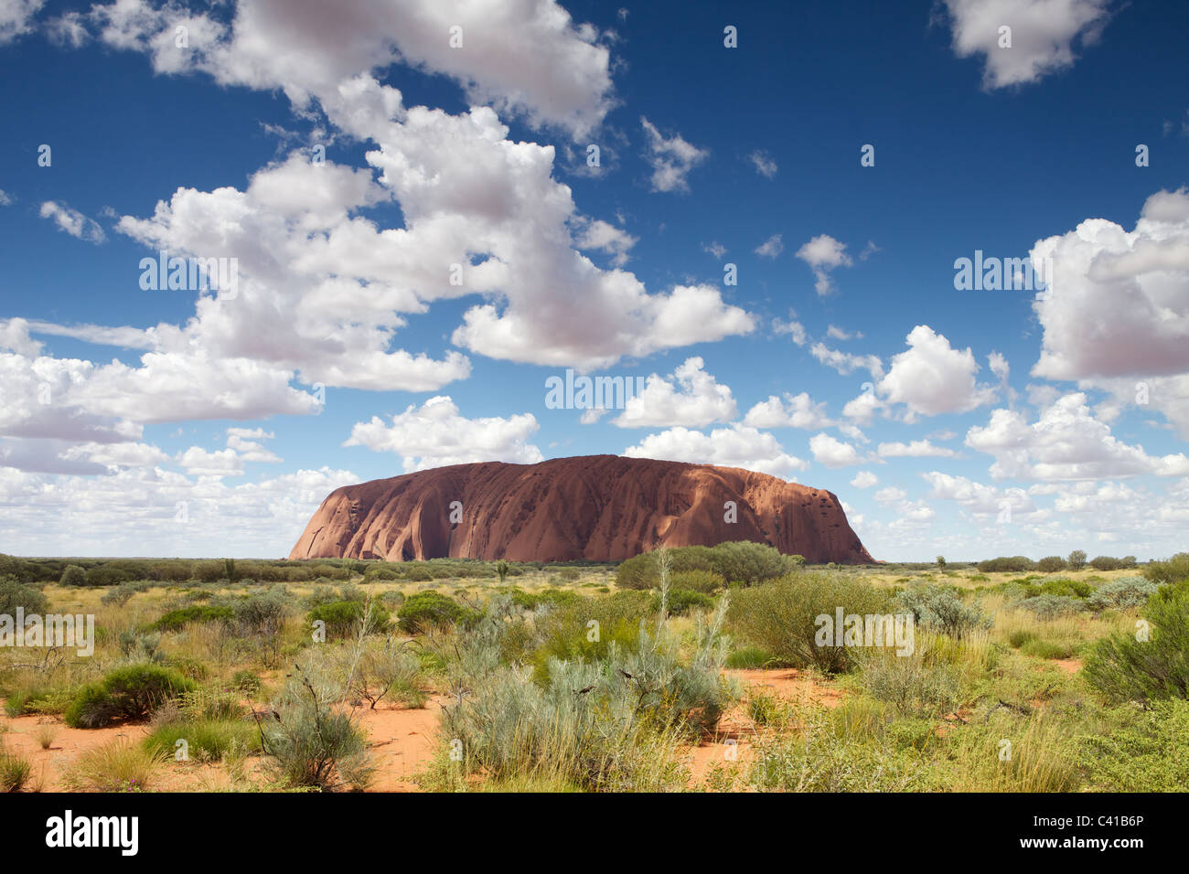 Ayres Rock - Uluru - Red Rock at the heart of the outback Stock Photo