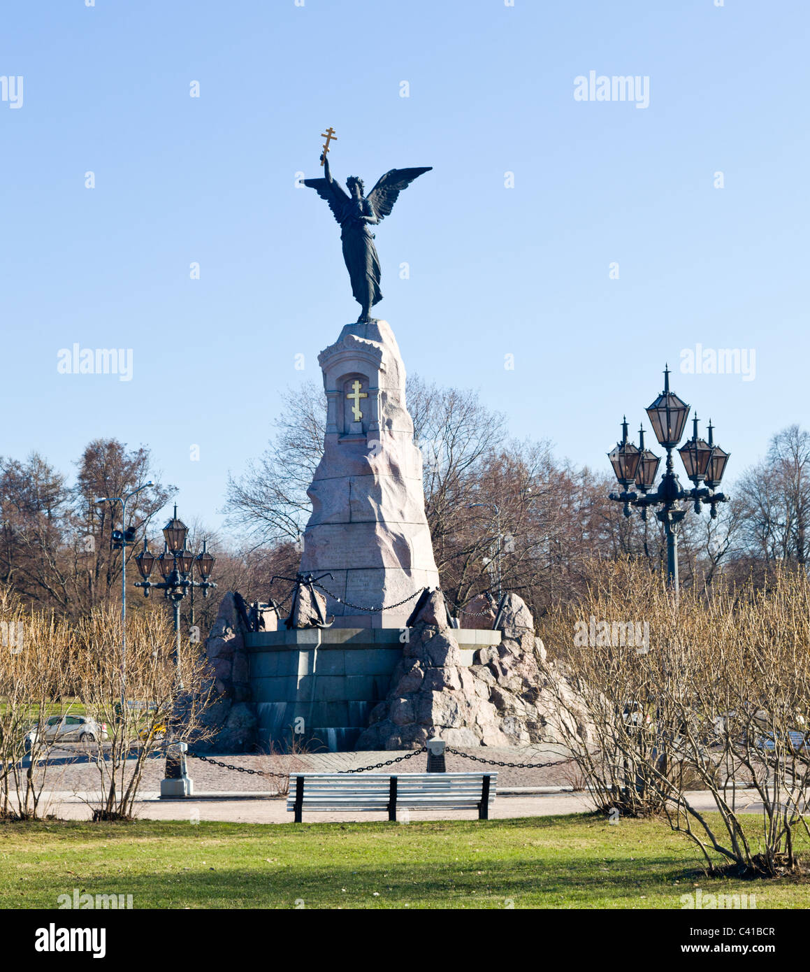 Russalka Memorial was erected in 1902 to commemorate the sinking of the Russian warship Rusalka Stock Photo