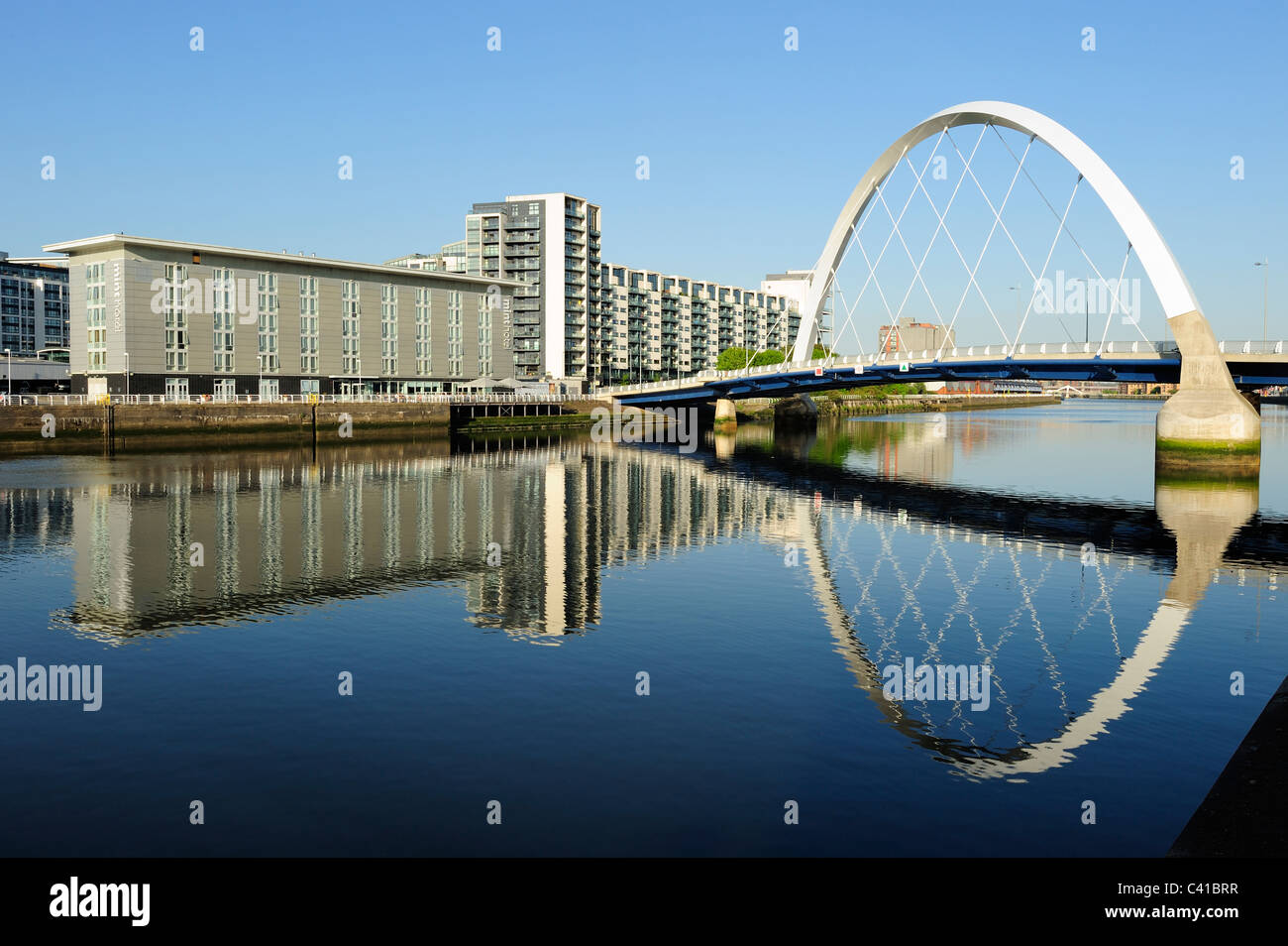 Clyde Arc Bridge at Finnieston, Glasgow, Scotland Stock Photo