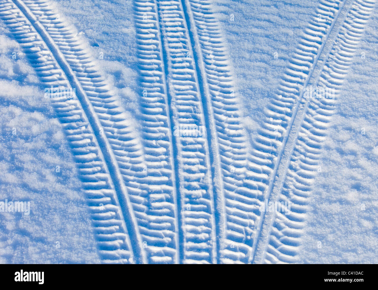Car tyre tracks overhead hi-res stock photography and images - Alamy