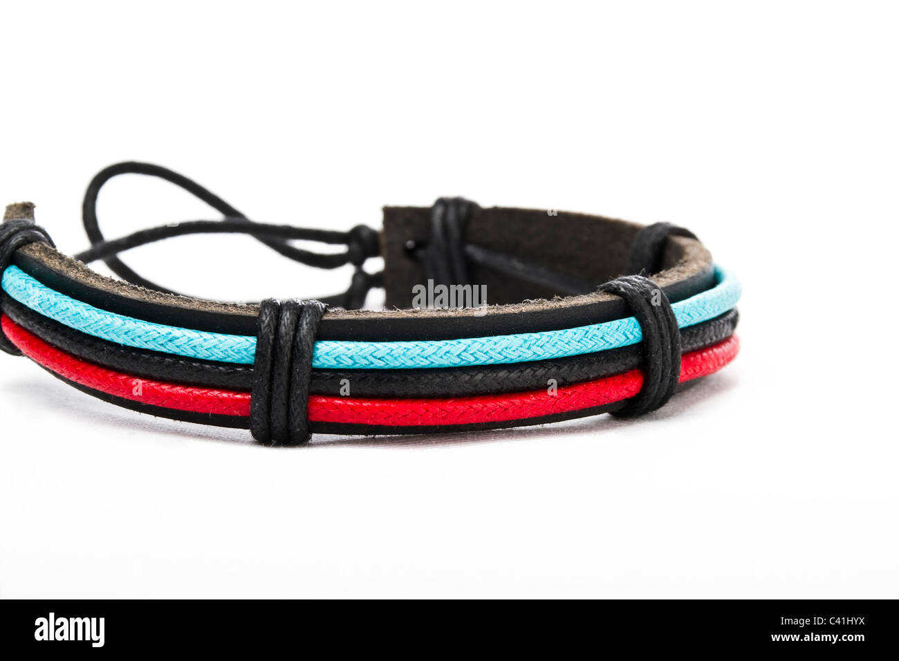 leather arm bracelet isolated on white background Stock Photo - Alamy