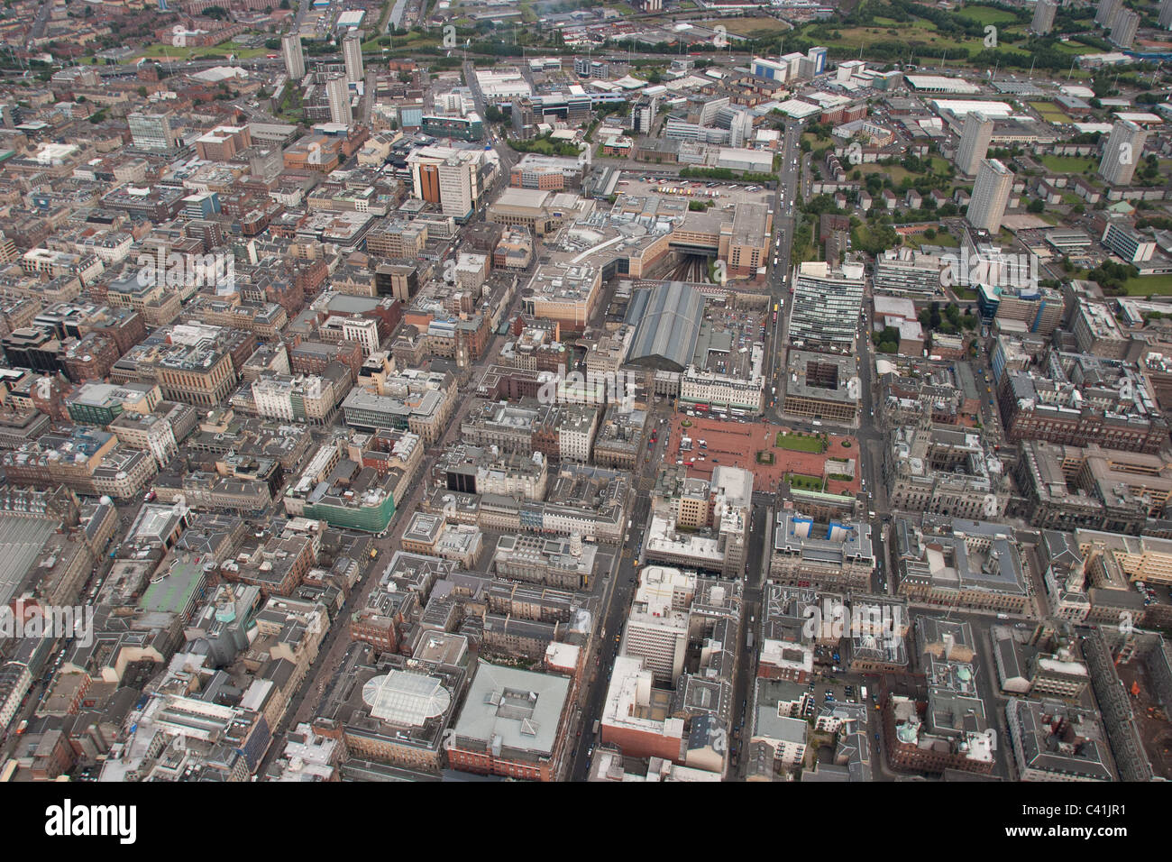 Aerial view of Glasgow, Scotland Stock Photo Alamy