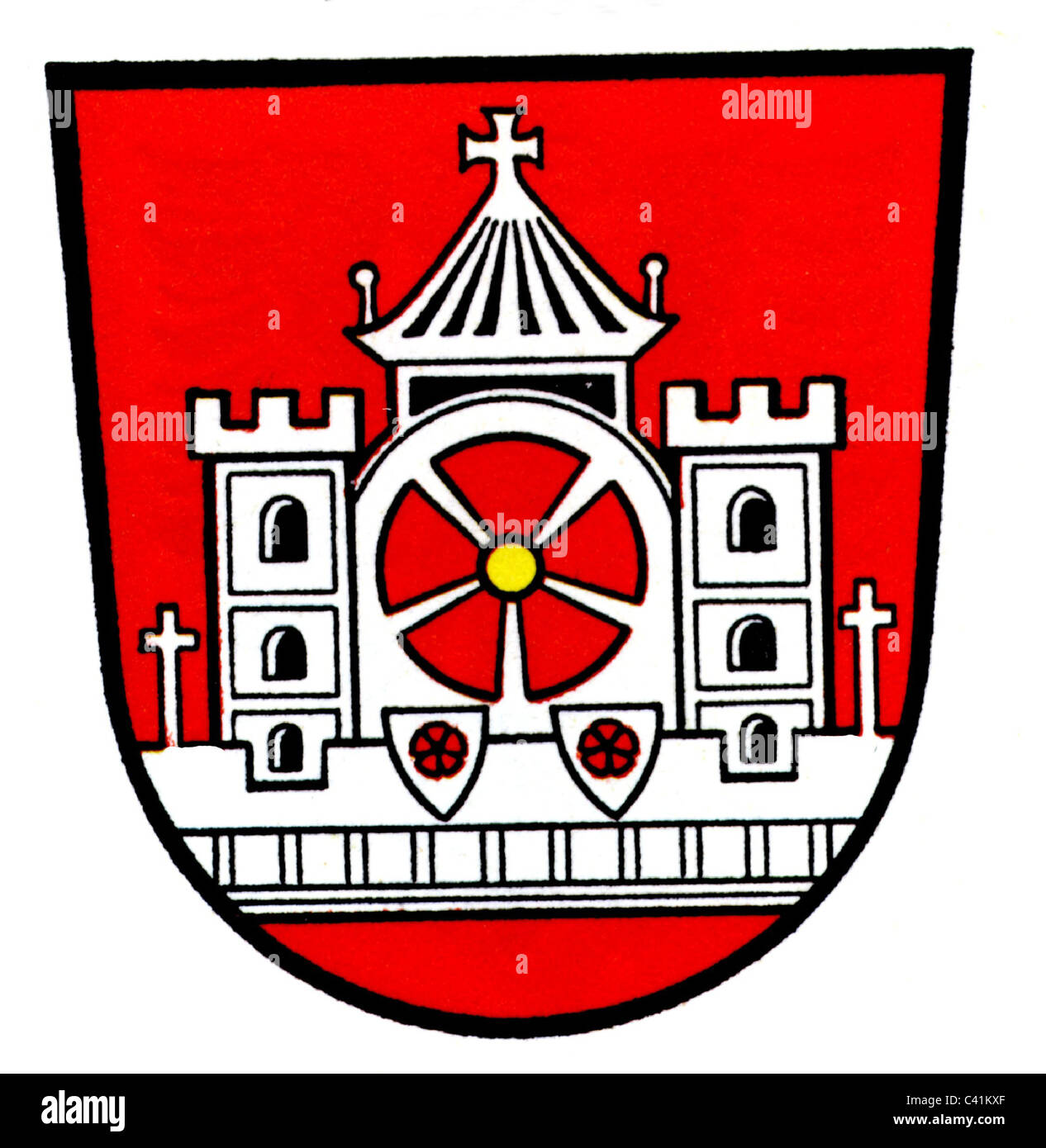 coat of arms / emblems, Detmold, city arms, North Rhine-Westphalia, Germany, Additional-Rights-Clearences-Not Available Stock Photo