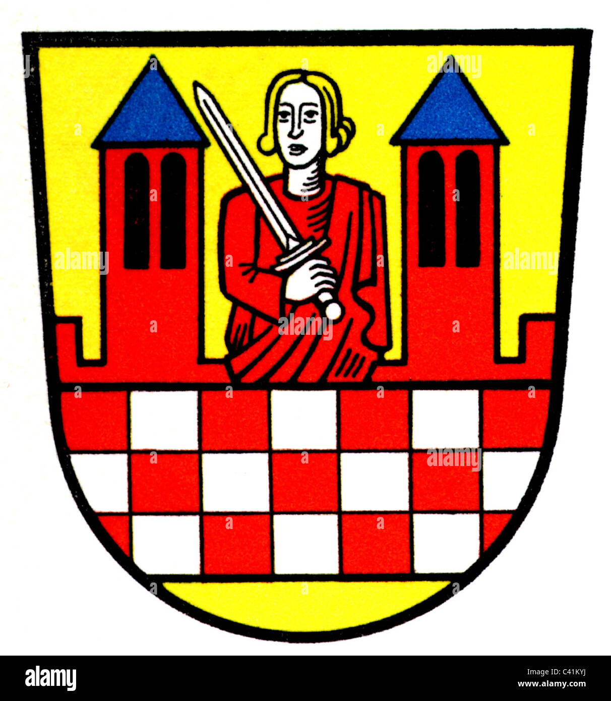 coat of arms / emblems, Iserlohn, city arms, North Rhine-Westphalia, Germany, Additional-Rights-Clearences-Not Available Stock Photo