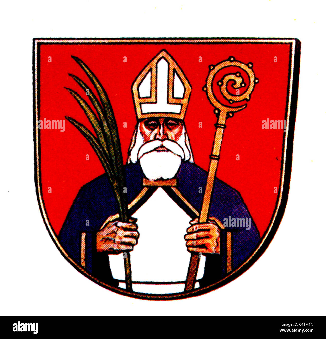 coat of arms / emblems, Hermagor - Pressegger See, city arms, Carinthia, Austria, Additional-Rights-Clearences-Not Available Stock Photo