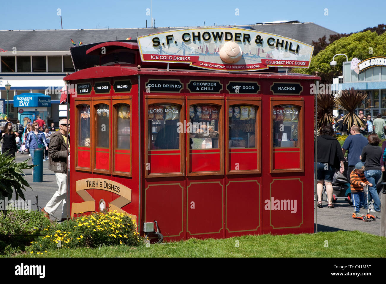 SF Chowder and Chilli stand at Pier 39, Fisherman's Wharf, San