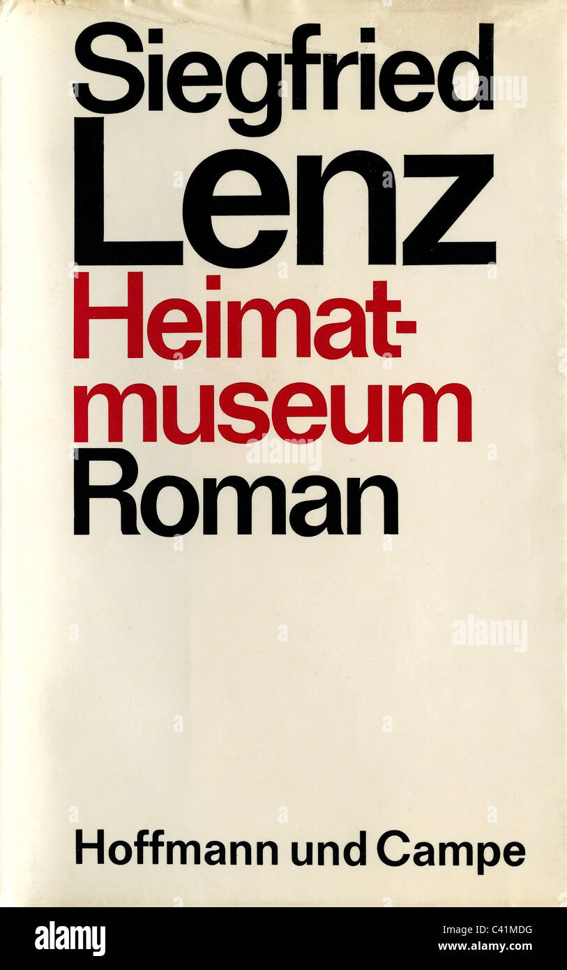 book, Siegfried Lenz: "Heimatmuseum" (The Heritage), novel, first edition, Hoffmann & Campe publishing, Hamburg, 1978, Additional-Rights-Clearences-Not Available Stock Photo
