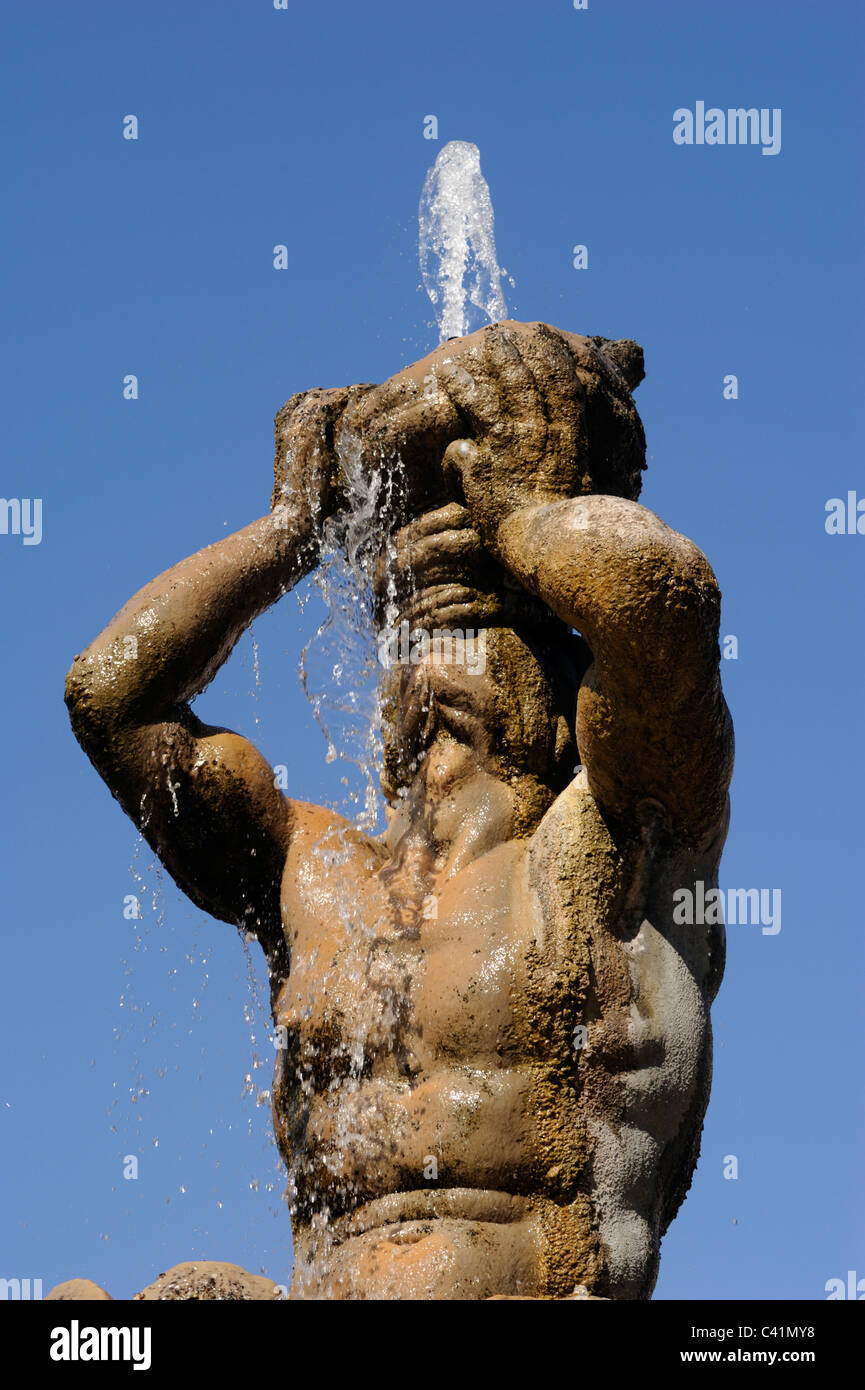 Italy, Rome, Piazza Barberini, Triton fountain Stock Photo