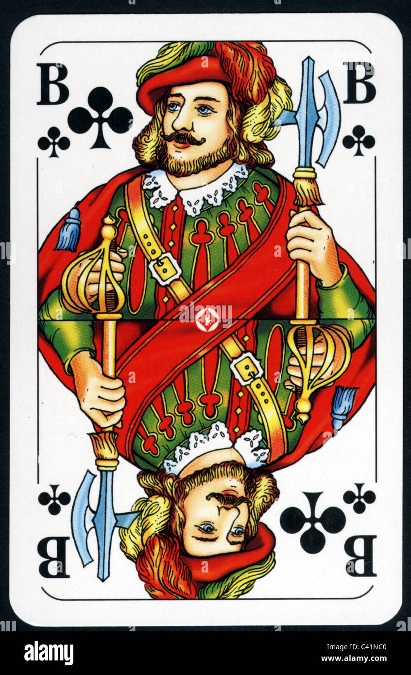 game, playing card, clubs jack, card game, card games, playing card, playing cards, card, cards, French, jack of clubs, clipping Stock Photo