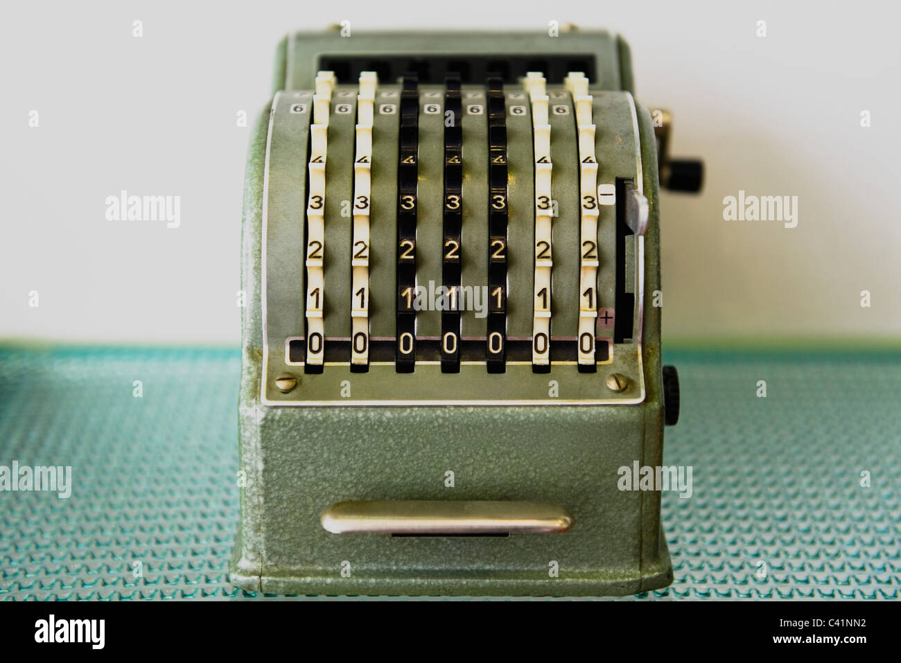 Antique adding machine Stock Photo Alamy