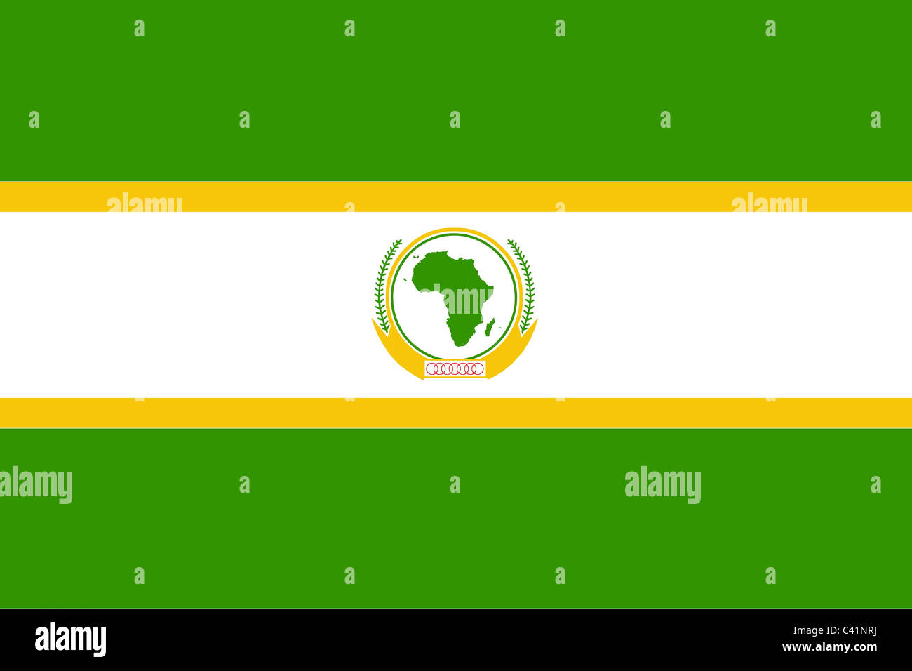 heraldry, flag, international organisations, African Union, since 9.7.2002, AU, Africa, politics, policy, symbol, symbols, clipp Stock Photo