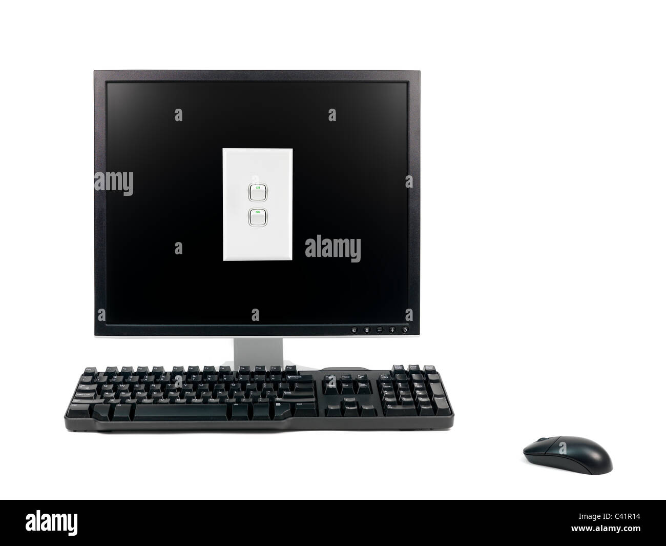 A desktop computer isolated against a white background Stock Photo - Alamy