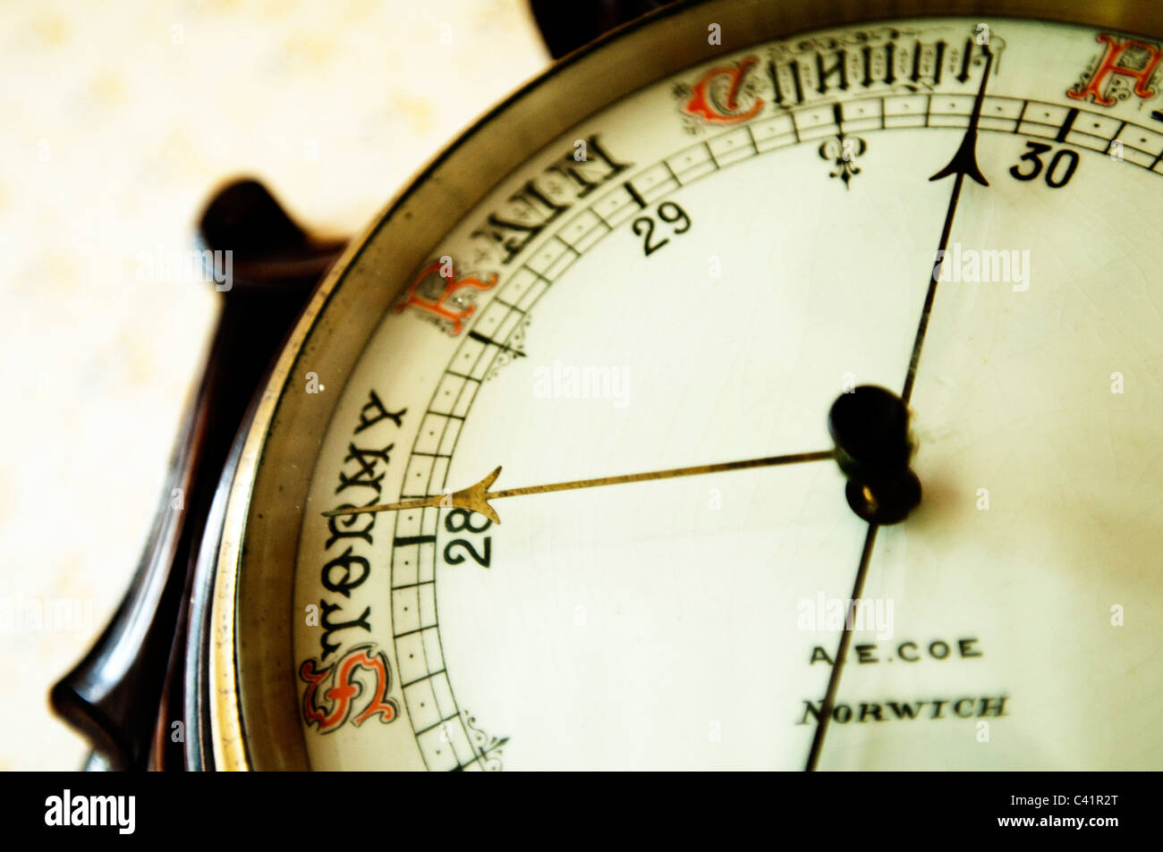 A. E. Coe of Norwich Barometer Stock Photo Alamy