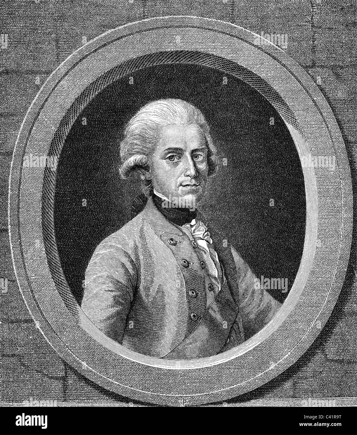 Frederick Augustus I,  23.12.1750 - 31.5.1827, King of Saxony 11.12. 1806 - 31.5.1827, portrait, copper engraving by J. F. Berner, circa 1785, , Artist's Copyright has not to be cleared Stock Photo