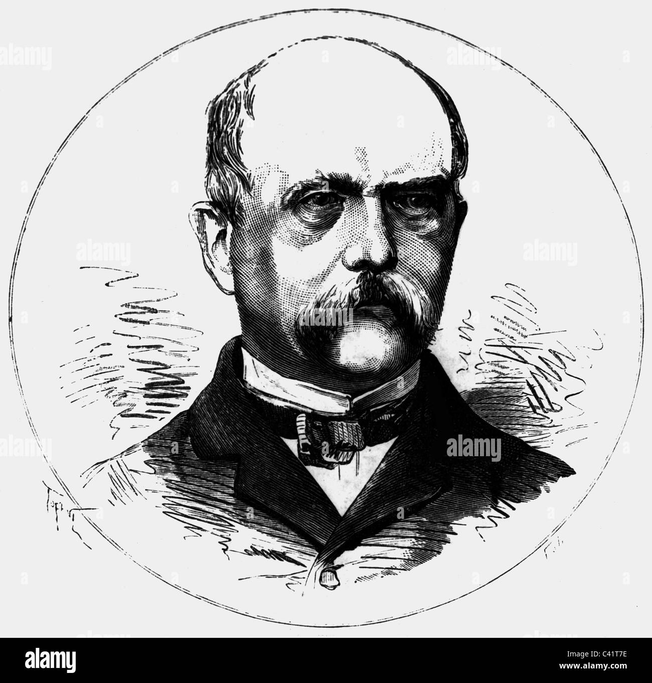 Bismarck, Otto von, 1.4.1815 - 30.7.1898, German politician, prime minister of Prussia 1862 - 1873, portrait, wood engraving, circa 1870, Stock Photo