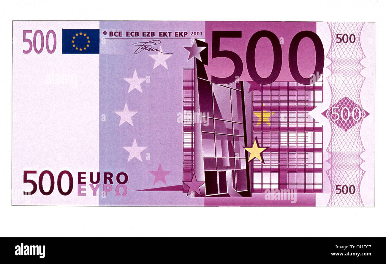 money, banknotes, euro, 500 euro bill, obverse, banknote, bank note, bill, bank notes, banknote, bank note, bill, bank notes, Eu Stock Photo