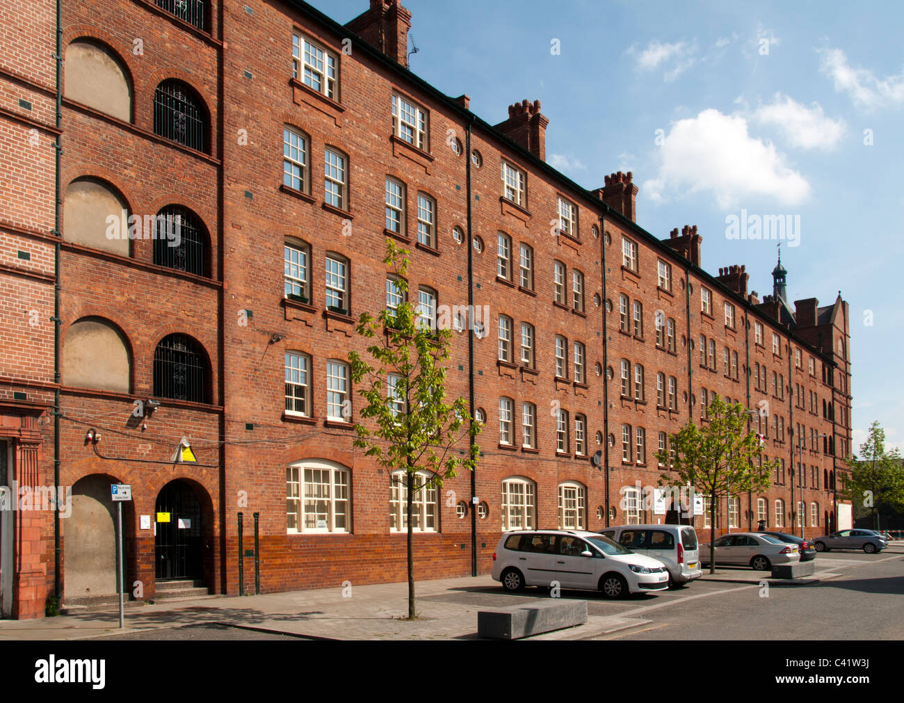 Victoria Square, Manchester Corporation's first municipal housing scheme (1848),  Ancoats, Manchester, England, UK Stock Photo